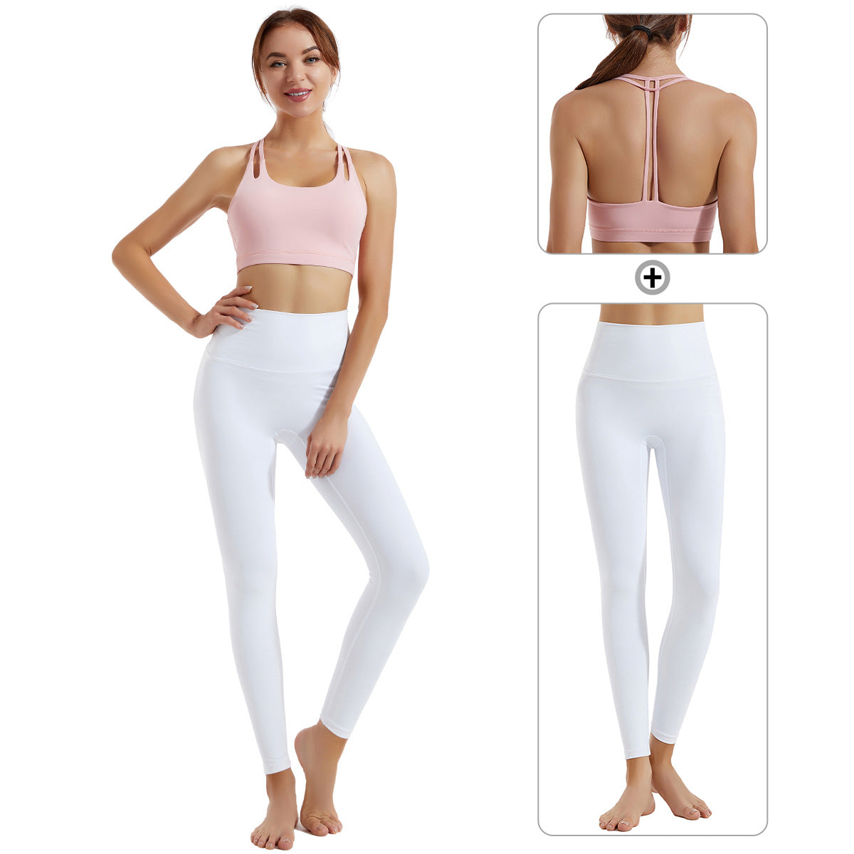 FlexiFemme Shock-Absorbing Sports Bra Leggings Set Women