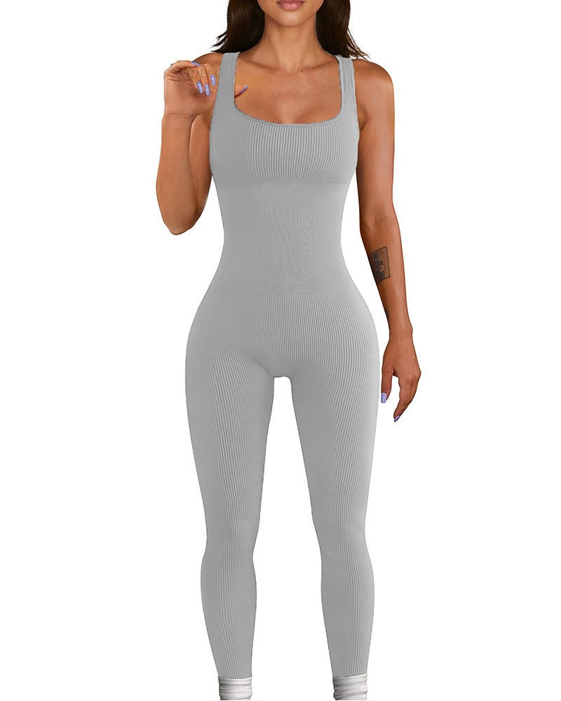FlexiFemme Long Sleeve Athleisure Jumpsuit Women