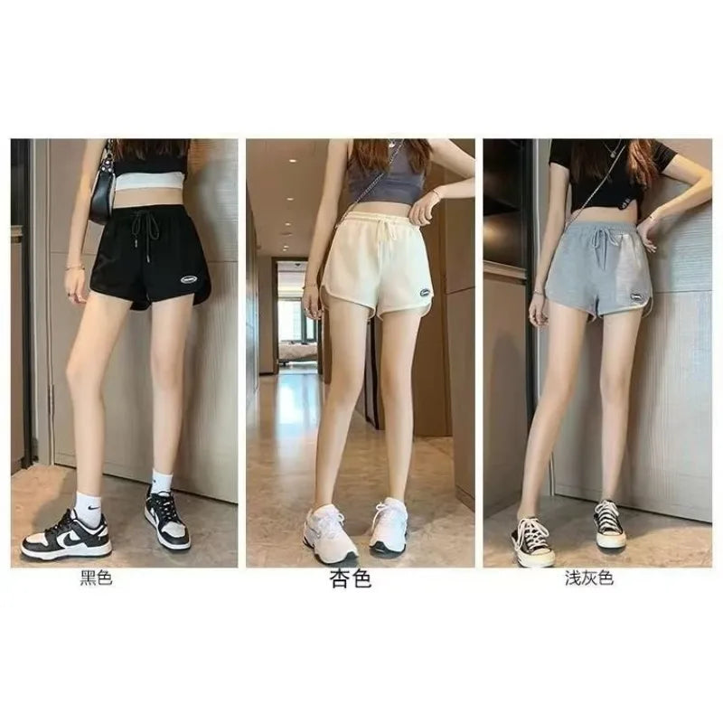 FlexiFemme Drawstring Wide-Leg Active Shorts Women
