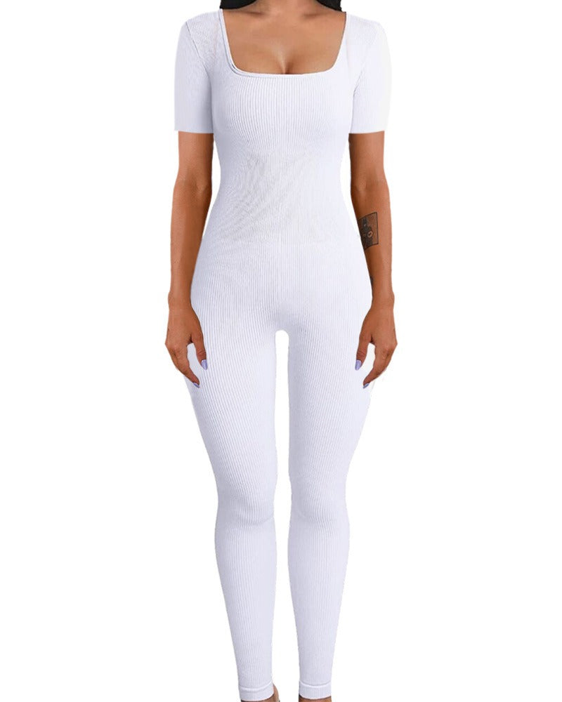 FlexiFemme Long Sleeve Athleisure Jumpsuit Women