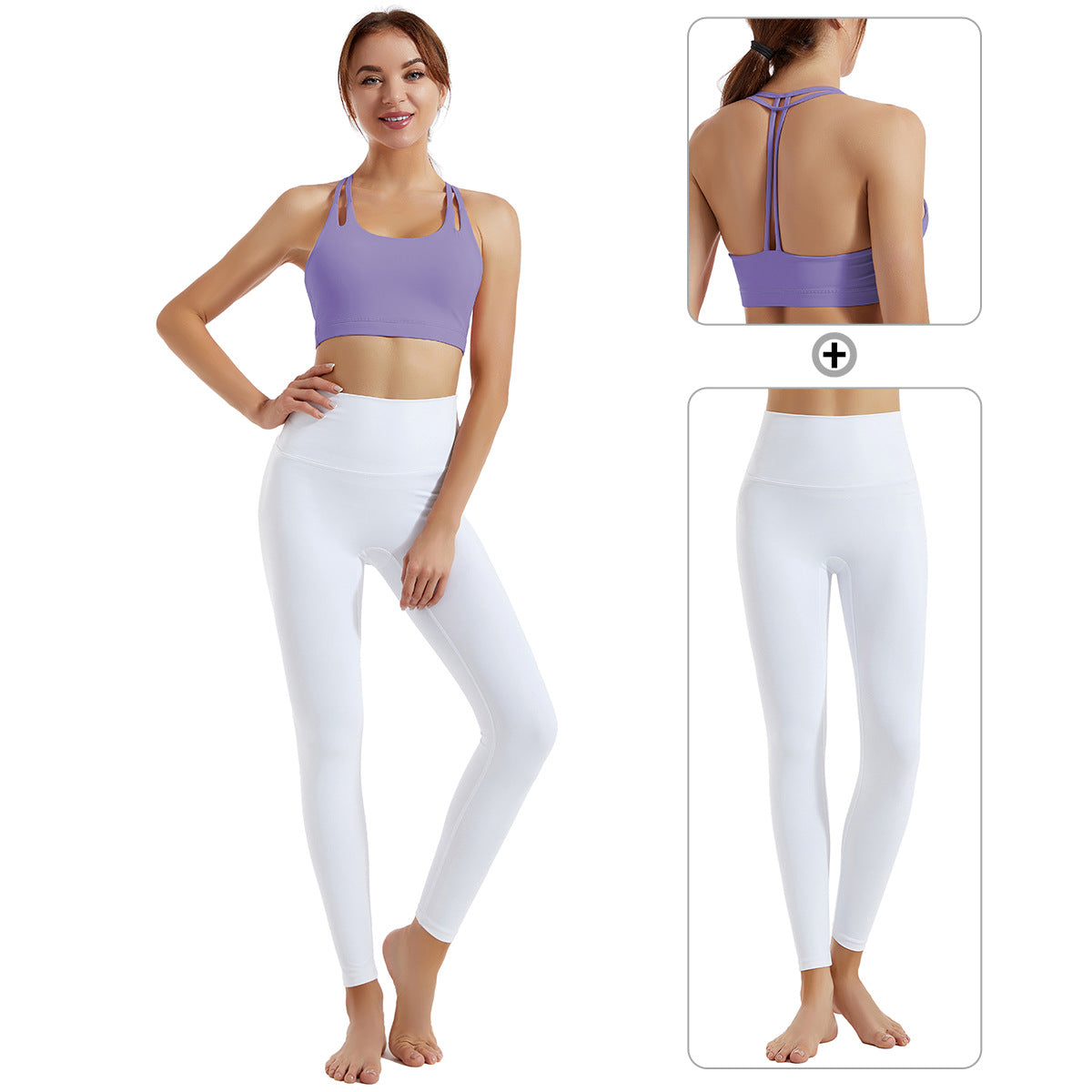 FlexiFemme Shock-Absorbing Sports Bra Leggings Set Women
