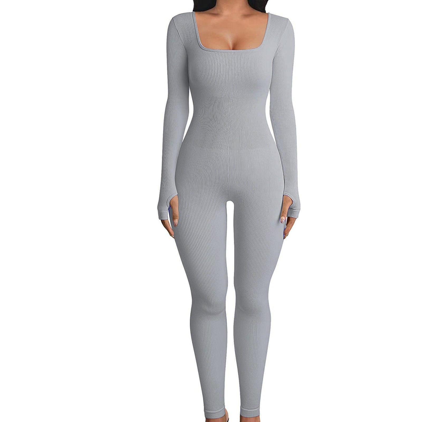 FlexiFemme Long Sleeve Athleisure Jumpsuit Women