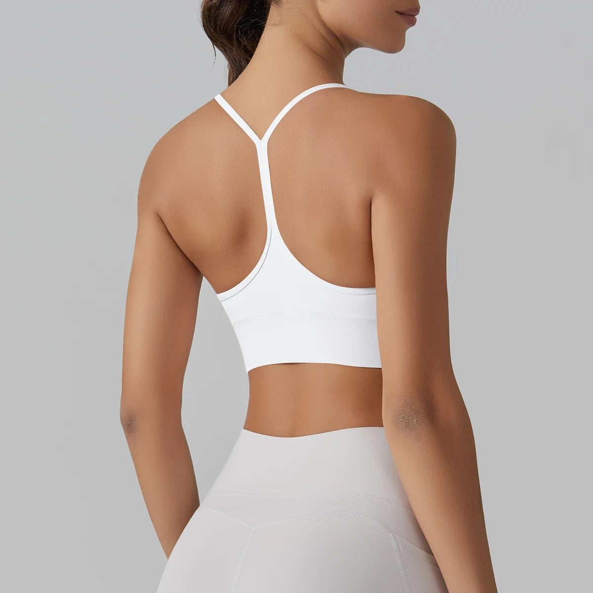 FlexiFemme Y-Back Push-Up Sports Bra Crop Top Women