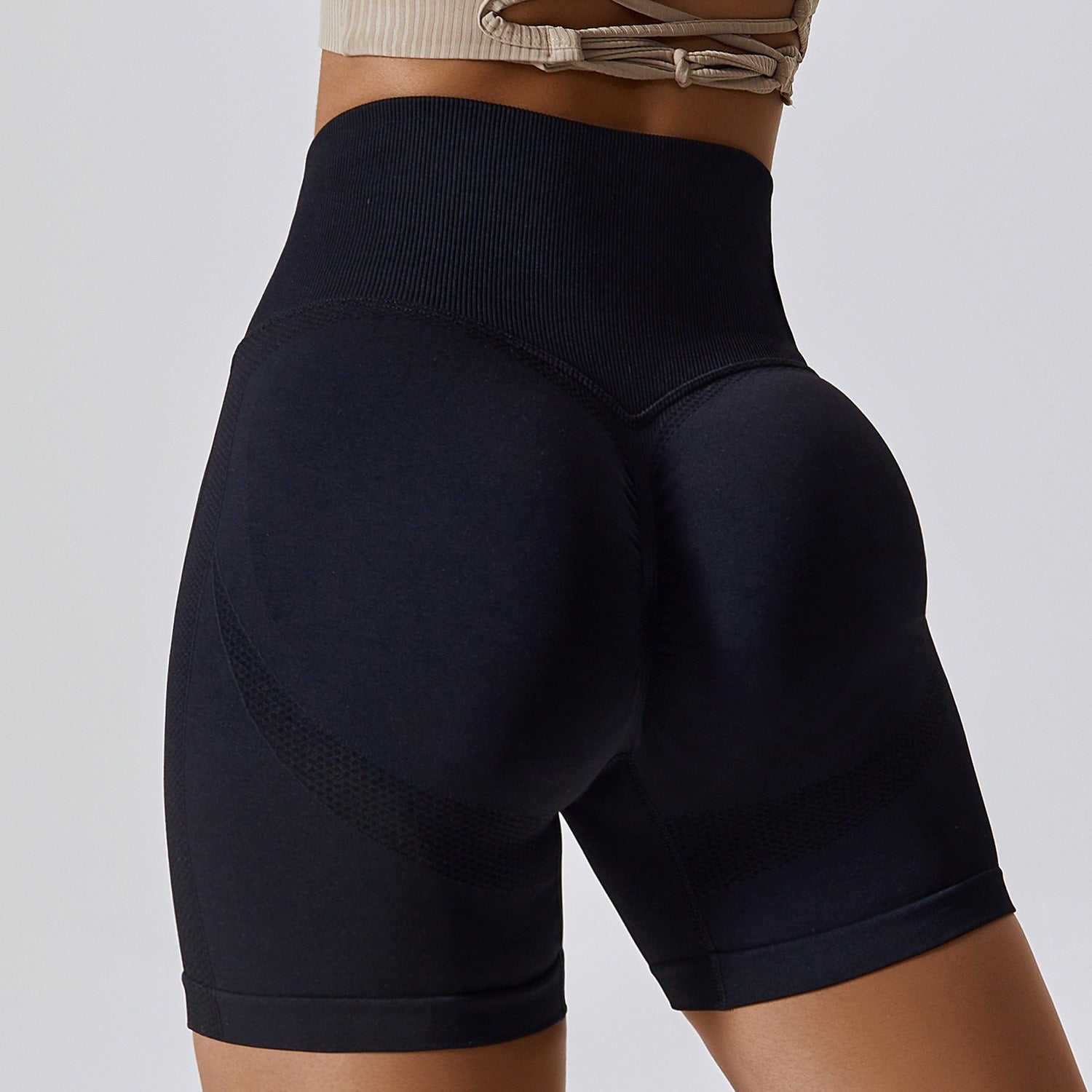 FlexiFemme High-Waist Scrunch Shorts Women Hip-Lift