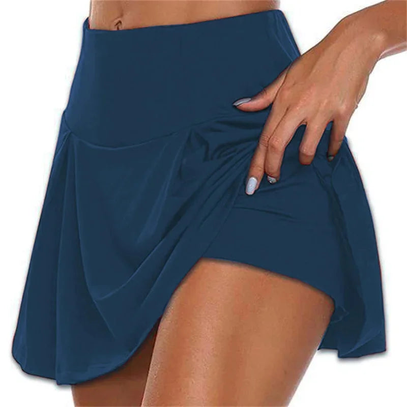 FlexiFemme Quick-Dry Fake Two-Piece Running Skirt Women