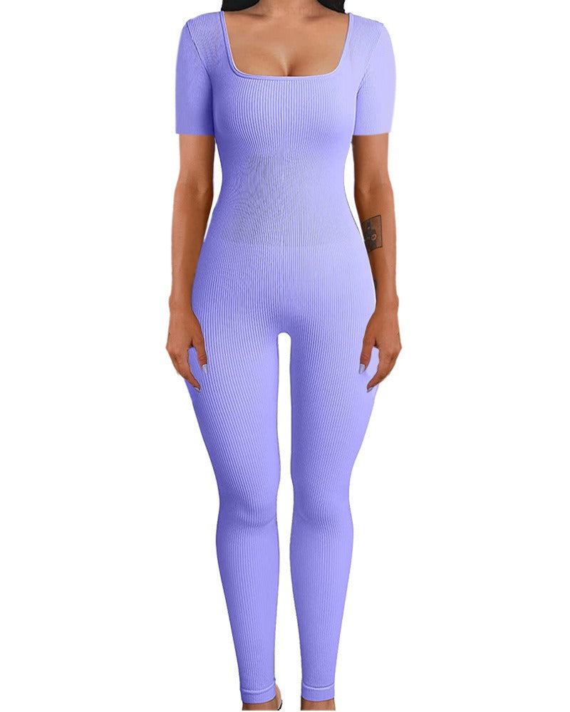 FlexiFemme Long Sleeve Athleisure Jumpsuit Women