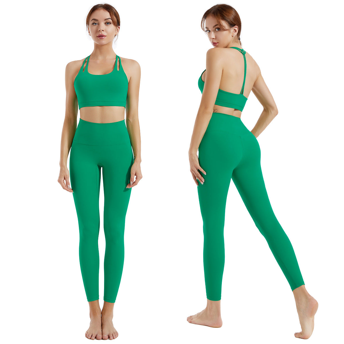 FlexiFemme Shock-Absorbing Sports Bra Leggings Set Women