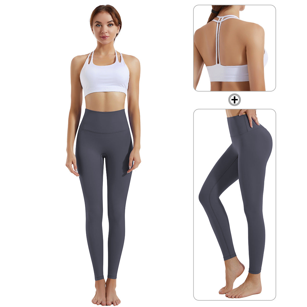 FlexiFemme Shock-Absorbing Sports Bra Leggings Set Women