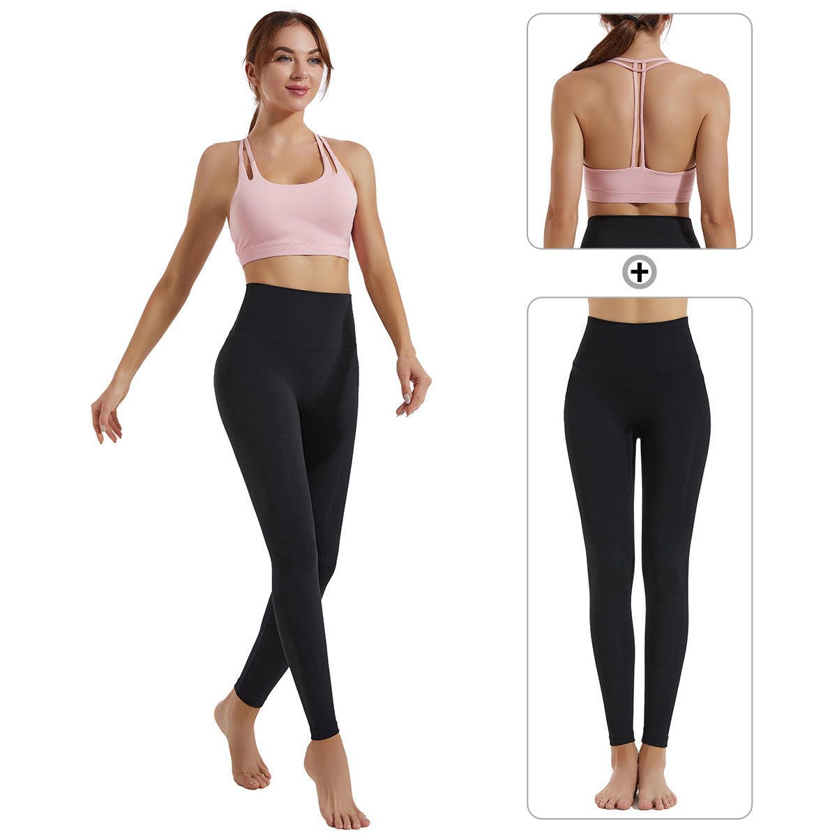 FlexiFemme Shock-Absorbing Sports Bra Leggings Set Women