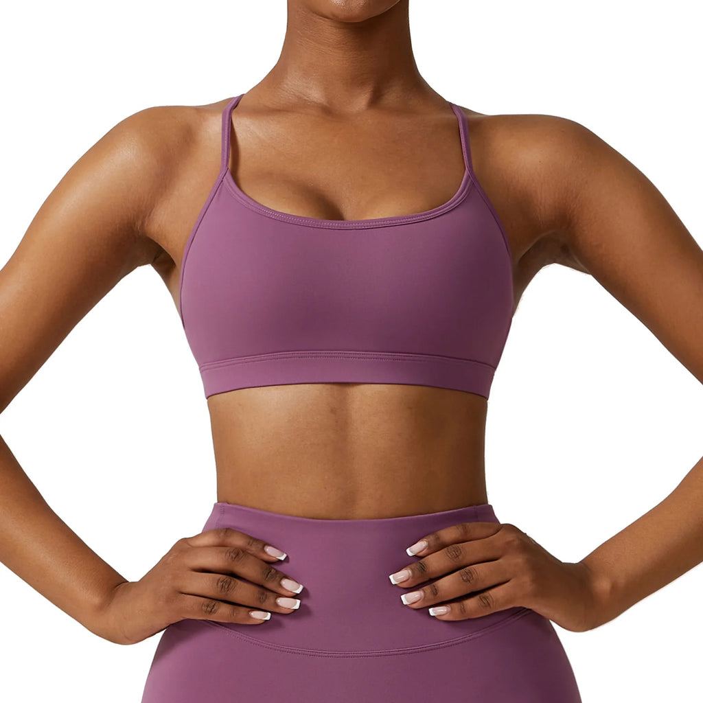 FlexiFemme High-Support Padded Push-Up Sports Bra Women