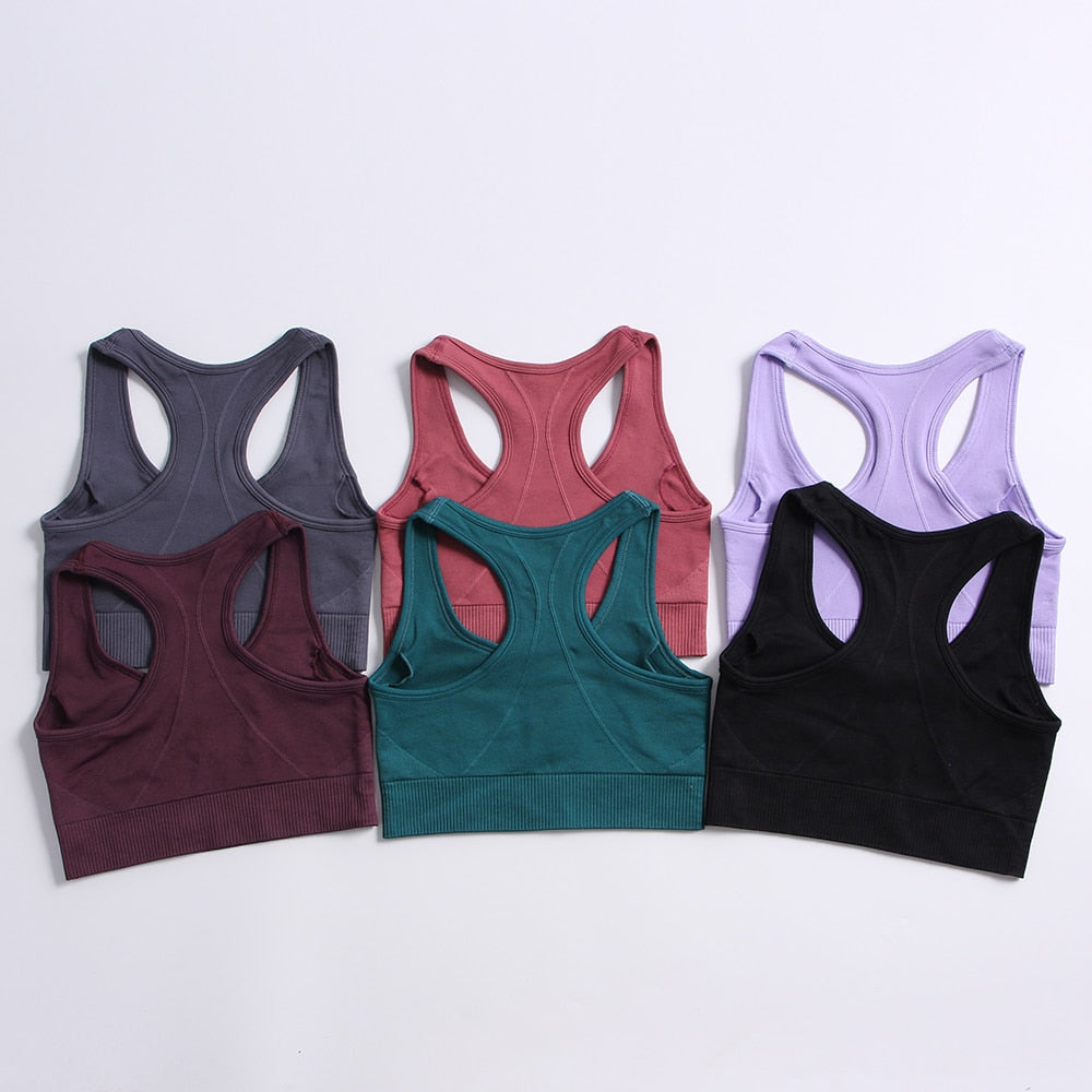 FlexiFemme Padded Strappy Sports Bra Leggings Set Women