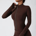 FlexiFemme Breathable Long Sleeve Yoga Set Women