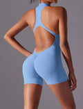 FlexiFemme Short Zipper Yoga Jumpsuit Set Women Summer