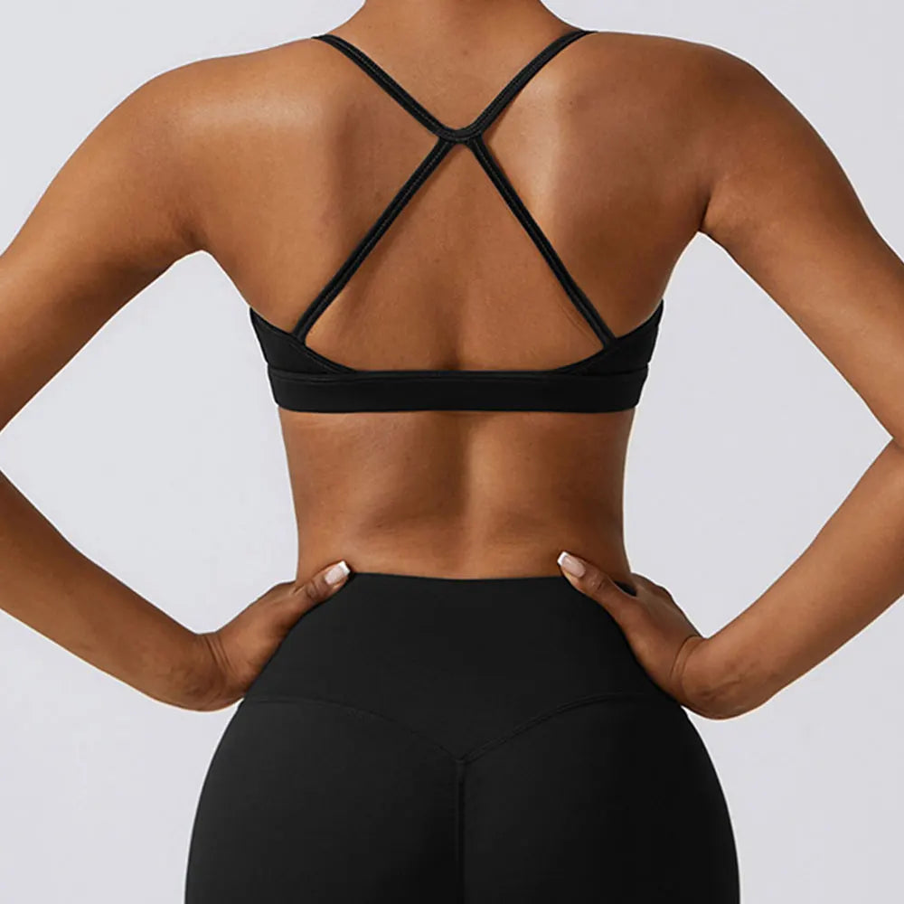 FlexiFemme High-Support Padded Push-Up Sports Bra Women