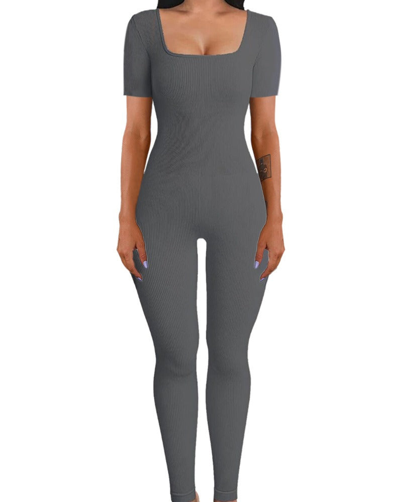 FlexiFemme Long Sleeve Athleisure Jumpsuit Women