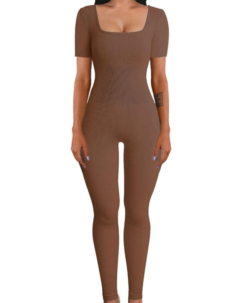 FlexiFemme Long Sleeve Athleisure Jumpsuit Women