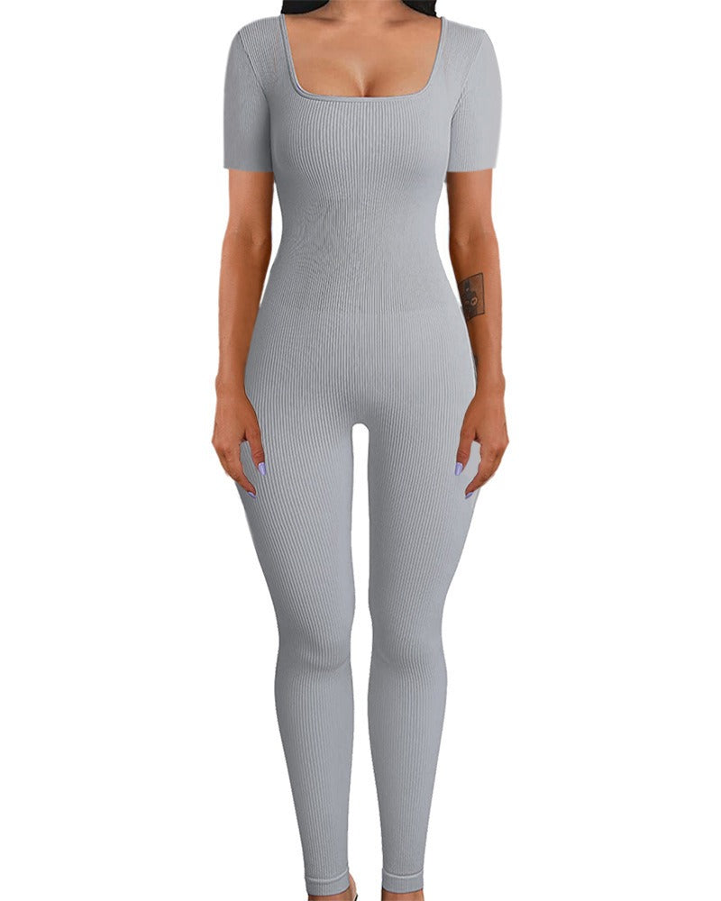 FlexiFemme Long Sleeve Athleisure Jumpsuit Women