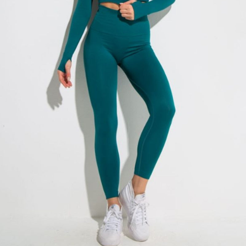 FlexiFemme Padded Strappy Sports Bra Leggings Set Women