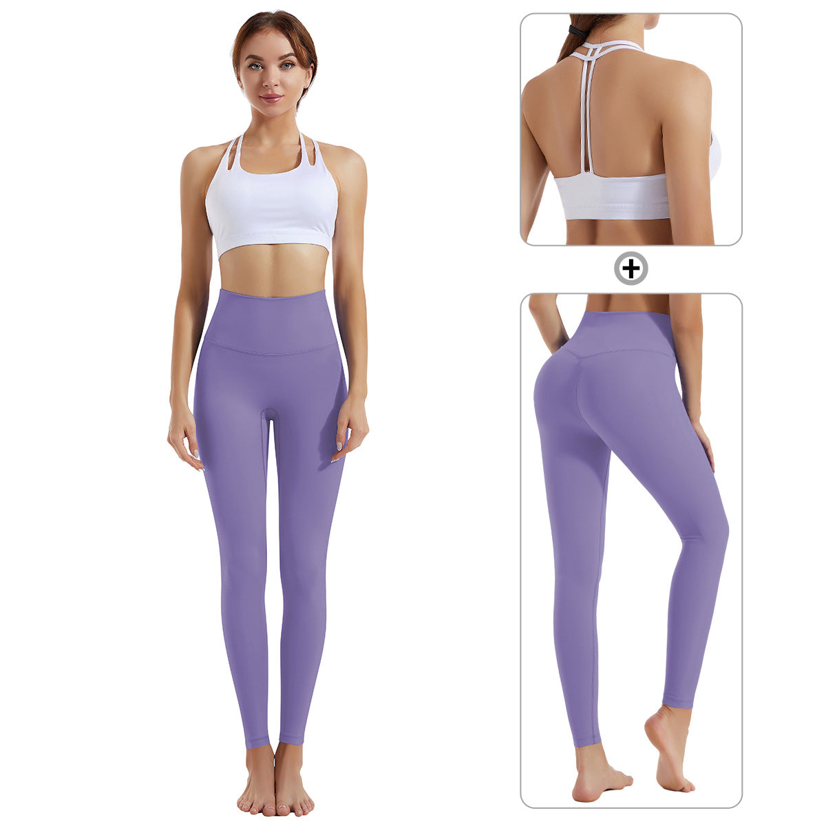 FlexiFemme Shock-Absorbing Sports Bra Leggings Set Women