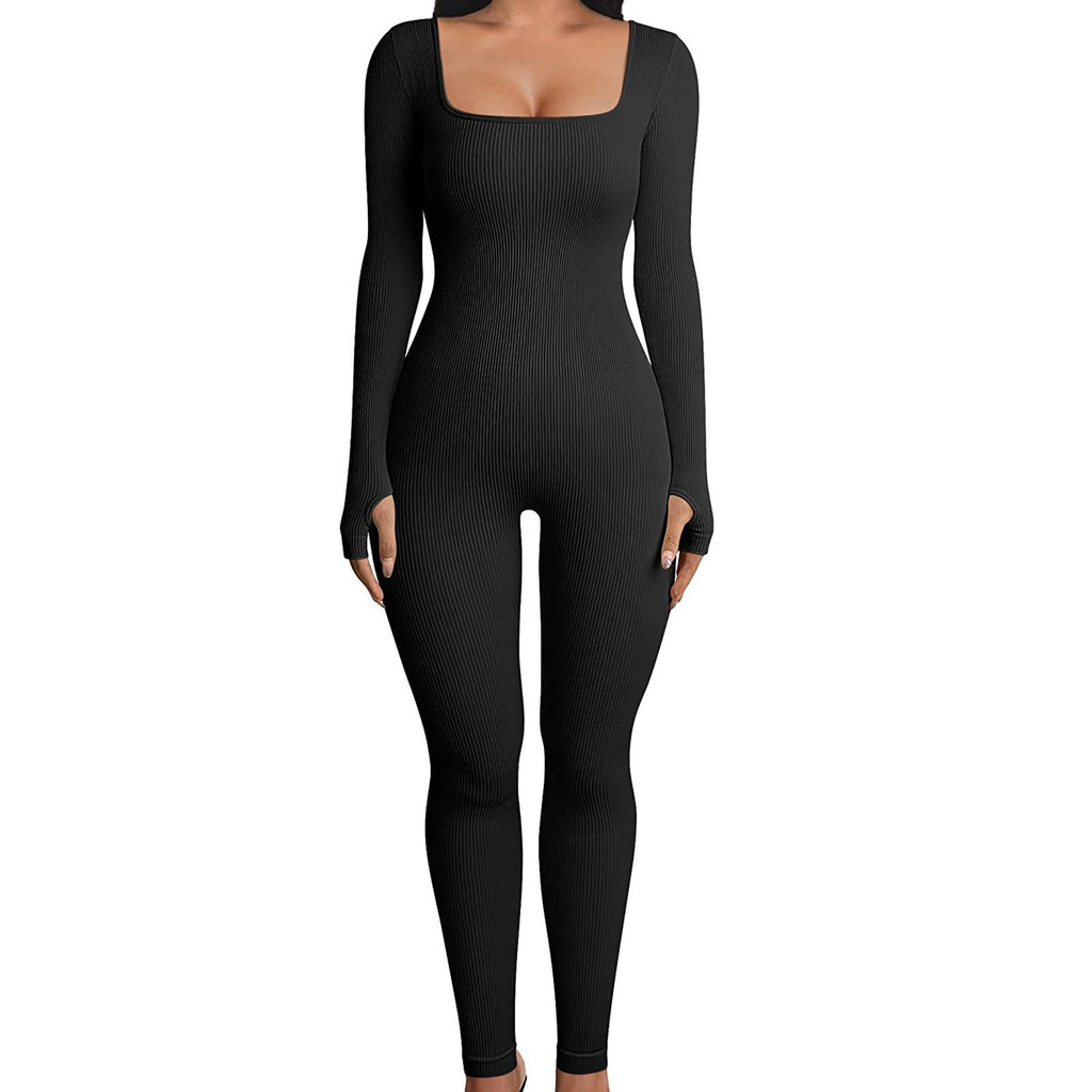 FlexiFemme Long Sleeve Athleisure Jumpsuit Women