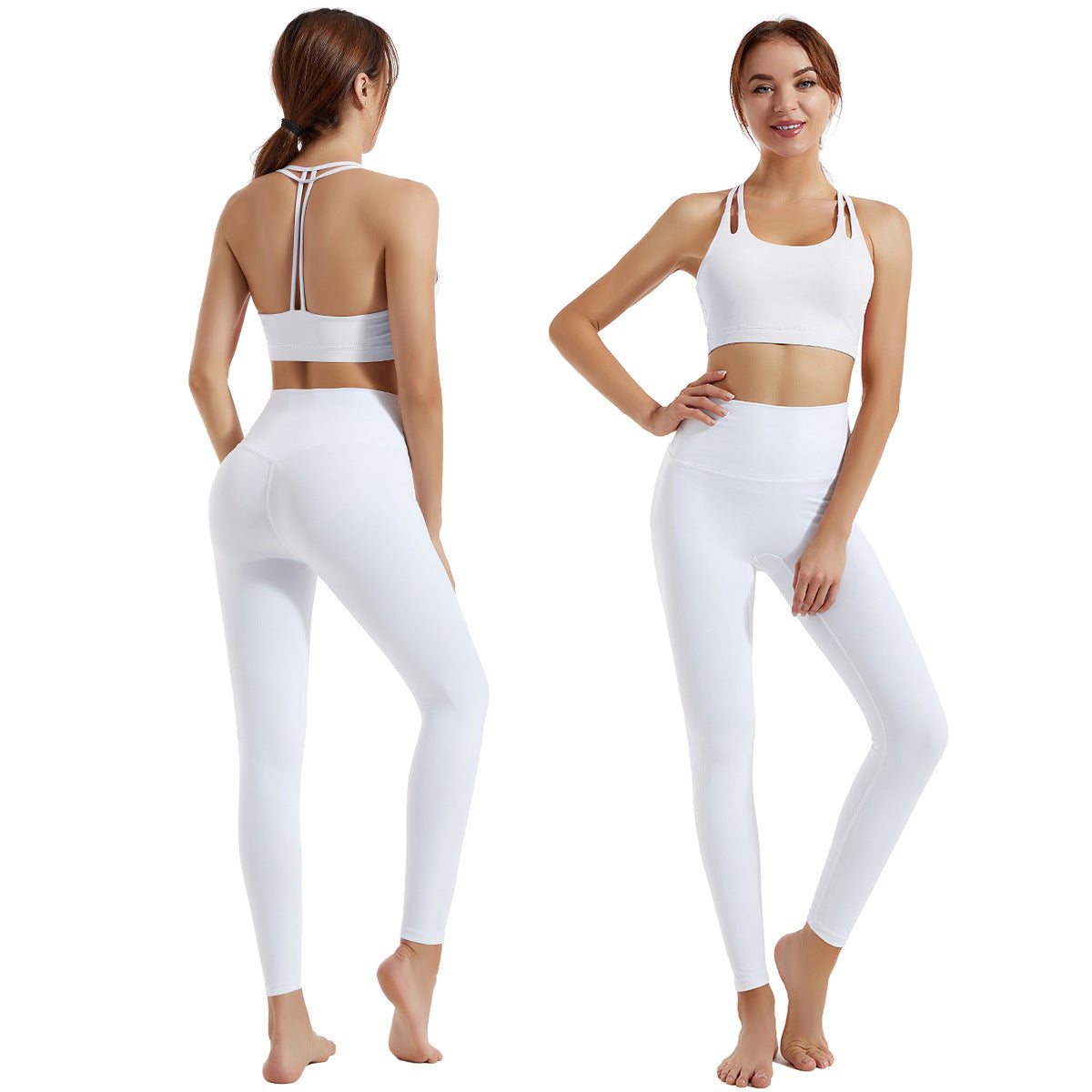 FlexiFemme Shock-Absorbing Sports Bra Leggings Set Women
