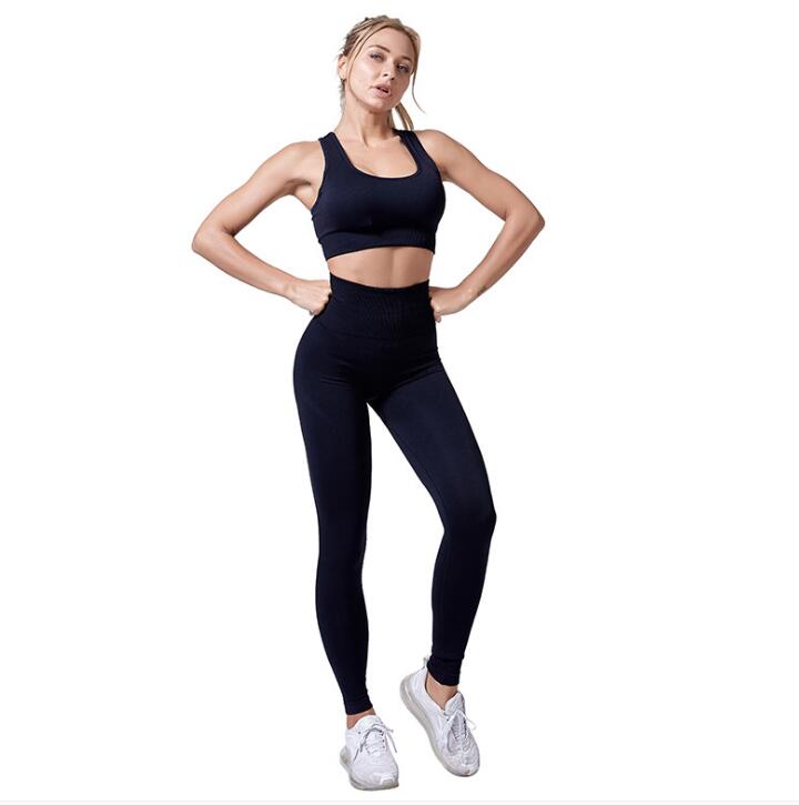 FlexiFemme Seamless 2-Piece Yoga Set Women Gym Running