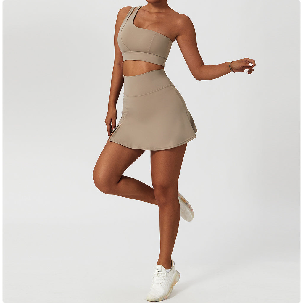FlexiFemme Anti-Slip Tennis Skirt Women Yoga