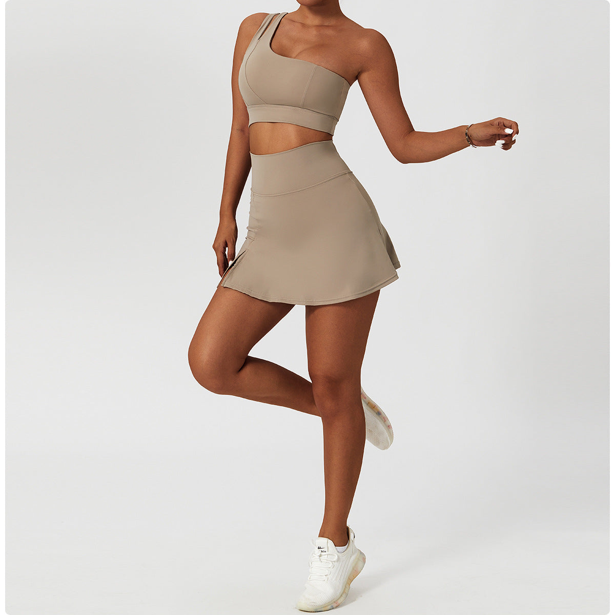 FlexiFemme Anti-Slip Tennis Skirt Women Yoga