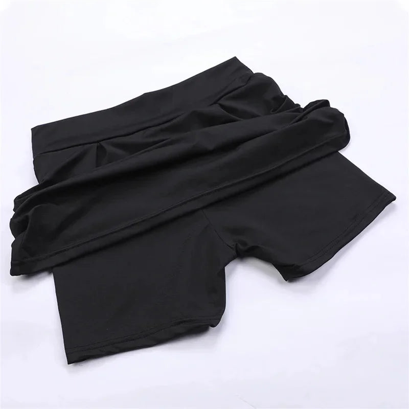 FlexiFemme Quick-Dry Fake Two-Piece Running Skirt Women