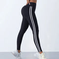 FlexiFemme Striped High-Waist Hip-Lift Leggings Women