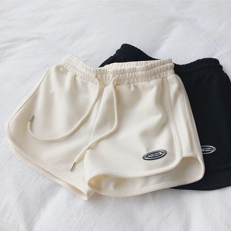 FlexiFemme Drawstring Wide-Leg Active Shorts Women